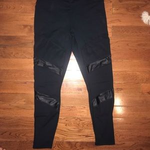 high rise mesh leggings